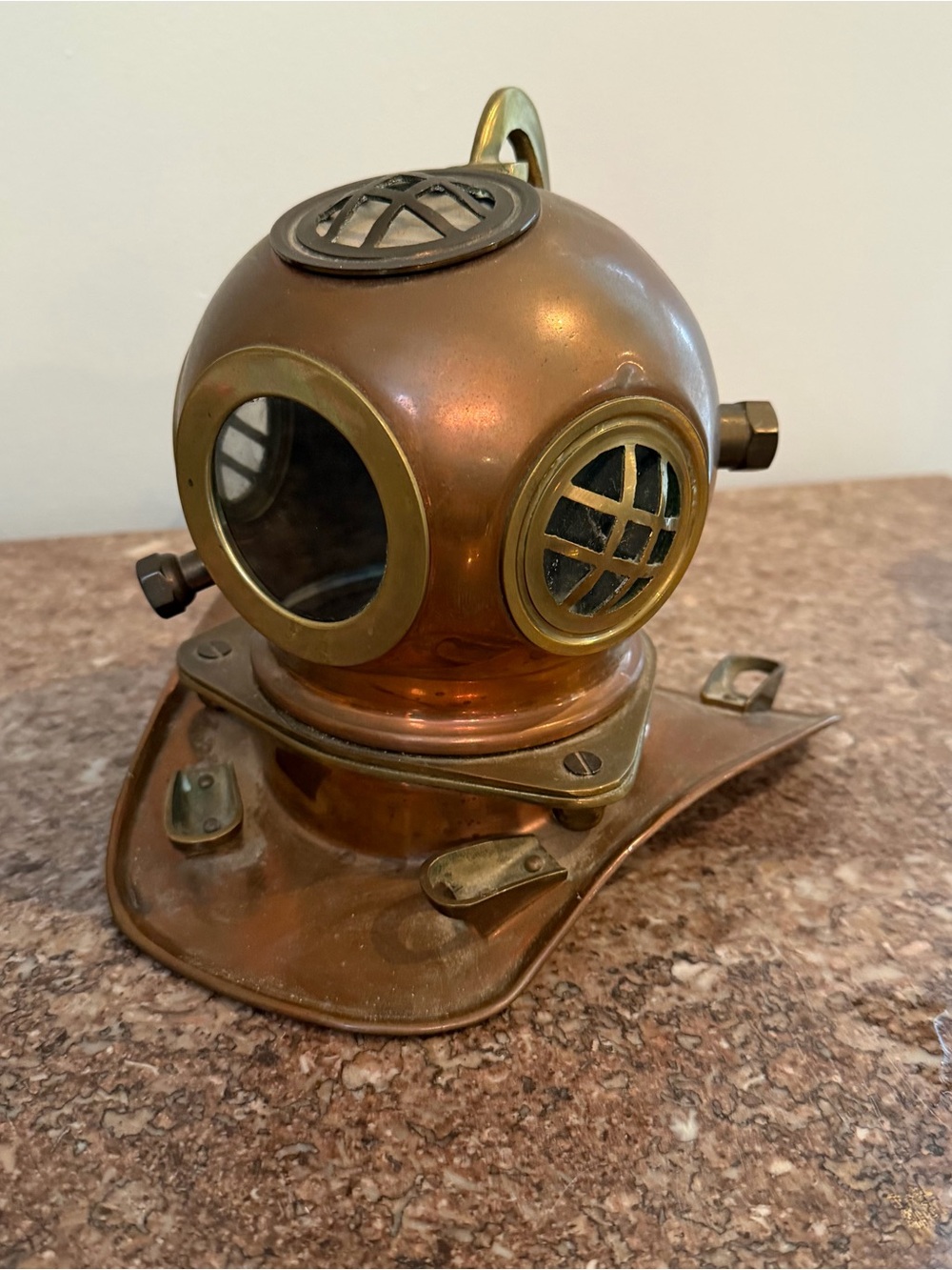 Vintage Mini Copper Submariner Diver Helmet
